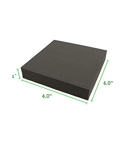 Anti Vibration Rubber Pads Plain 150MM x 150MM x 12MM (6 INCHS x 6 INCHES x 0.472441 INCHES) Brand - PV ENGINEERS | 4 - Pieces