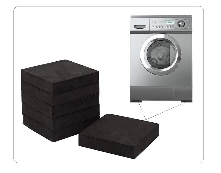 Anti Vibration Rubber Pads Plain 150MM x 150MM x 12MM (6 INCHS x 6 INCHES x 0.472441 INCHES) Brand - PV ENGINEERS | 4 - Pieces