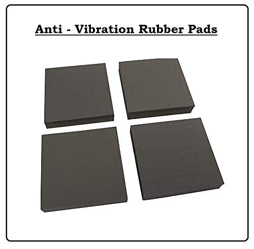 Anti Vibration Rubber Pads Plain 150MM x 150MM x 12MM (6 INCHS x 6 INCHES x 0.472441 INCHES) Brand - PV ENGINEERS | 4 - Pieces