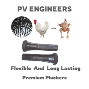 Chicken Machine Rubber Pluckers Diamond Shape 100 Peices - PV ENGINEERS BRAND