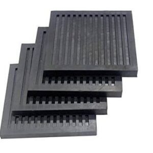 Anti Vibration Rubber Pads Plain 150MM x 150MM x 12MM (6 INCHS x 6 INCHES x 0.472441 INCHES) Brand - PV ENGINEERS | 4 - Pieces